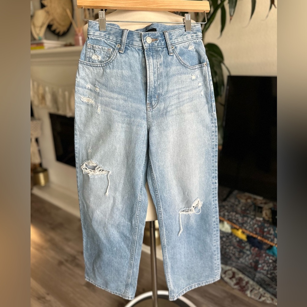 Uniqlo high rise boyfriend baggy denim SZ 23